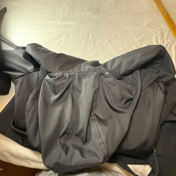 Calvin Klein Ladies'Trench Coat Pockets Removable Hood, Black PL, 4 Buttons, Tie - Picture 6 of 16
